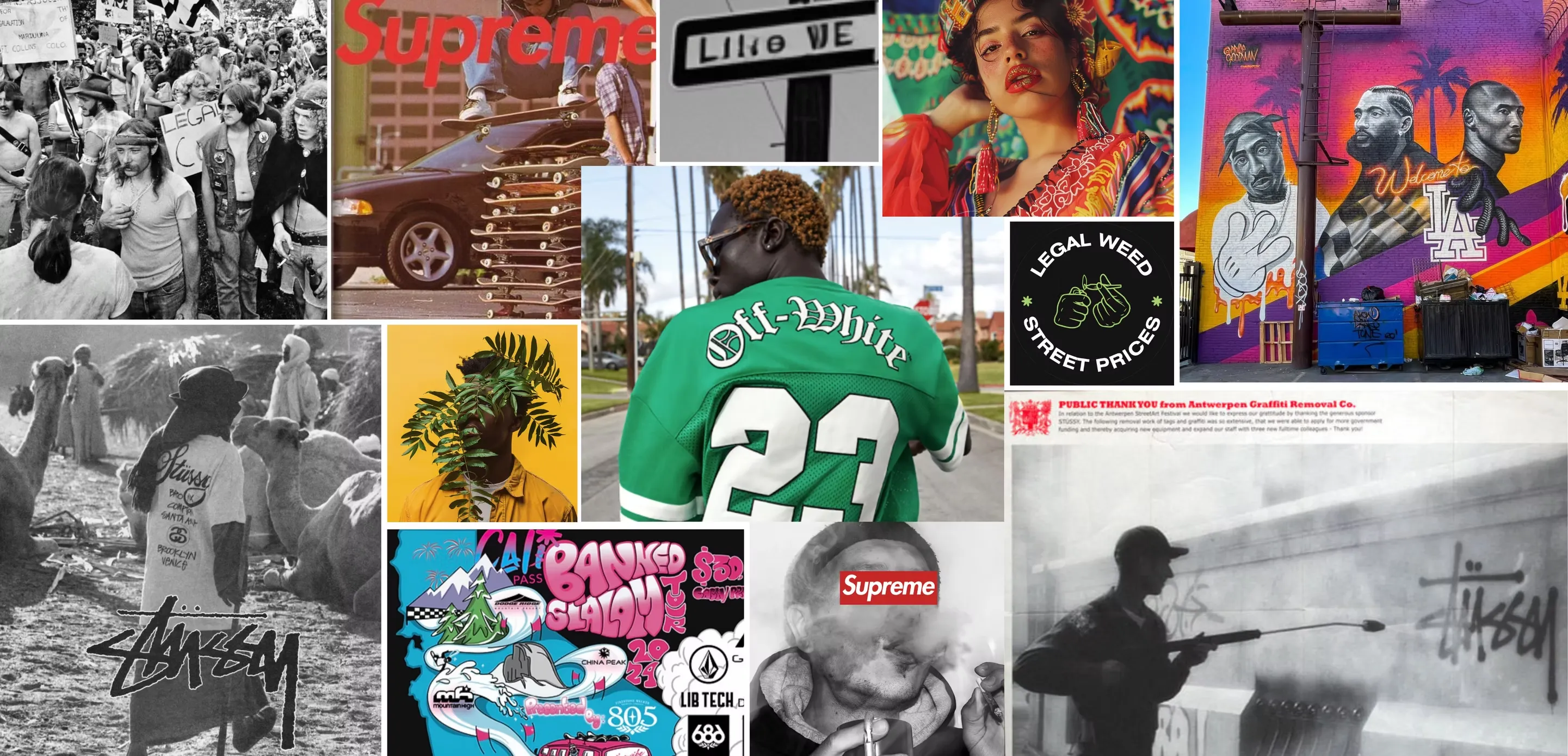 Packs moodboard: the assembled visual direction for the brand.