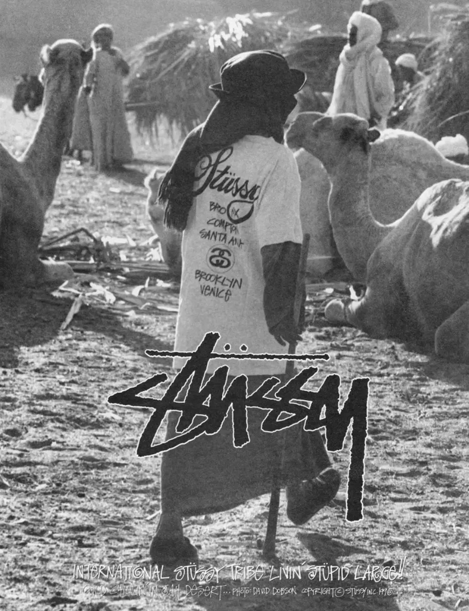 Stussy International Tribe campaign photograph used as a visual reference.
